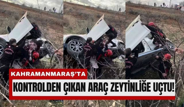 Kahramanmaraş’ta Araç Zeytinliğe Girdi, 4 Kişi Yaralandı