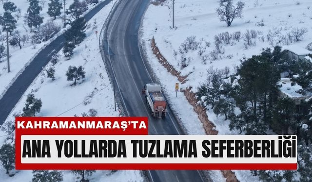 Kahramanmaraş’ta Don Önlemi: Yollar Tuzlanıyor!