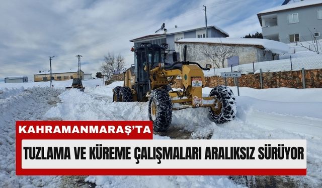 Kahramanmaraş'ta Kar ve Buzlanmaya Karşı Yoğun Mesai