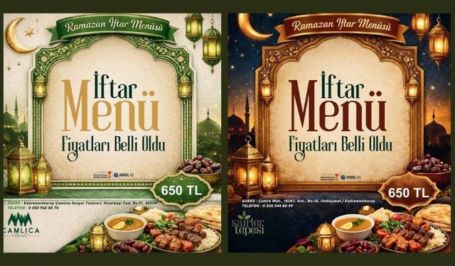 Kahramanmaraş’ta Şairler Tepesi ve Çamlıca'da Ramazan Sofrası