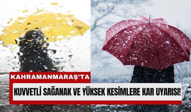 Kahramanmaraş'a Sarı Kodlu Uyarı: 25 Şubat’ta Yağış Geliyor!