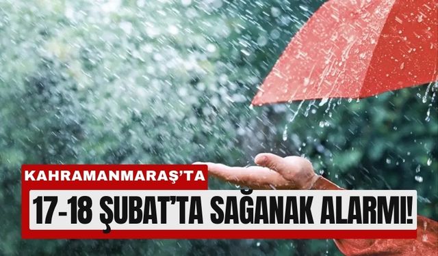 Kahramanmaraş’ta İki Gün Sürecek Şiddetli Yağış Alarmı!