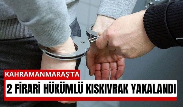 Kahramanmaraş Polisi Firarilere Geçit Vermedi: 2 Hükümlü Yakalandı!