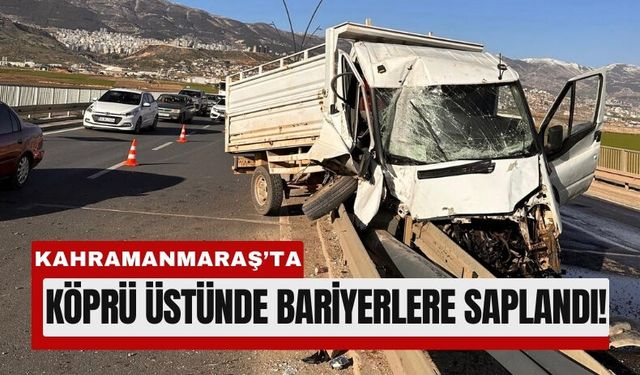 Kahramanmaraş’ta Köprü Üzerinde Kaza: Sürücü Yaralandı