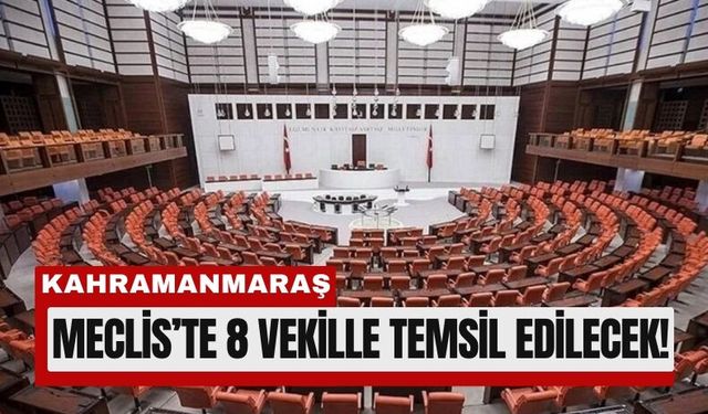 Kahramanmaraş’ın Meclisteki Vekil Sayısı Değişmedi!