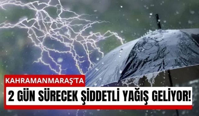 Kahramanmaraş İçin Sağanak Alarmı: 2 Günlük Kritik Uyarı