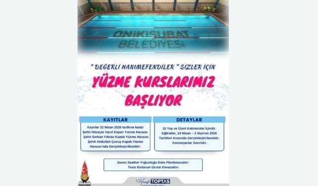 Kahramanmaraş’ta Kadınlara Özel Yüzme Kursu Başladı!