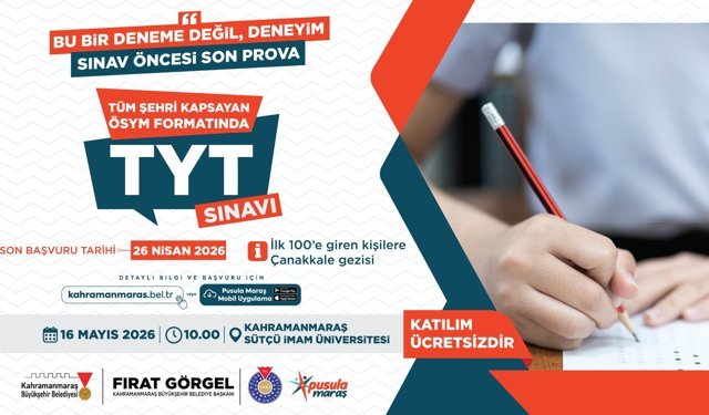 Kahramanmaraş’ta TYT Denemesi: Ödül Çanakkale Gezisi