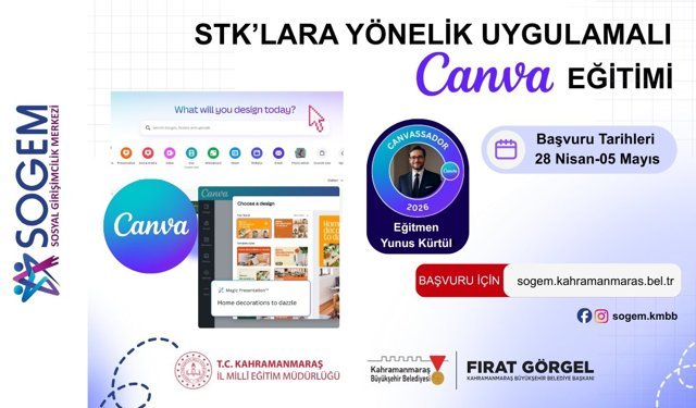 Kahramanmaraş’ta STK’lara Dijital Güç: Canva Eğitimi Başlıyor