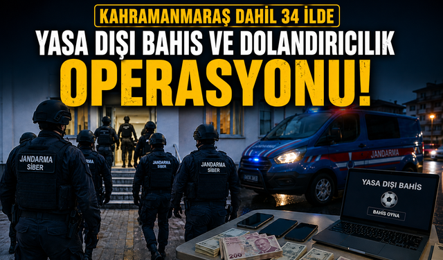 Kahramanmaraş Dahil 34 İlde Nefes Kesen Operasyon: Suç Ağı Çökertildi
