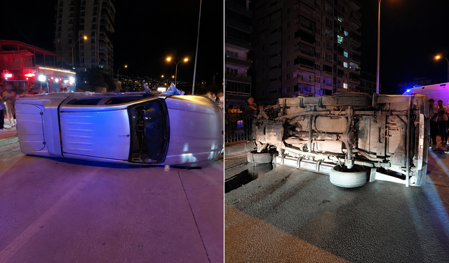 Kahramanmaraş’ta Bariyerlere Çarpan Pikap Yan Yattı: 2 Yaralı