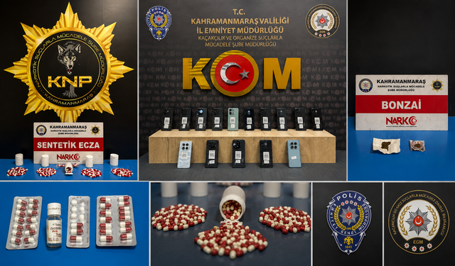 Kahramanmaraş'ta KOM ve Narkotik Ekiplerinden Peş Peşe Başarılı Operasyonlar