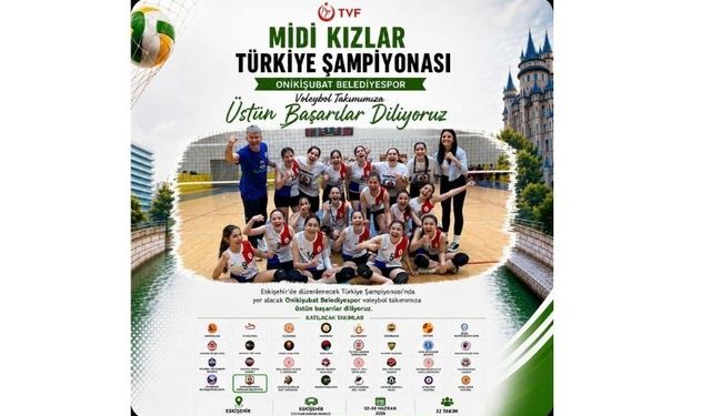 Onikişubat Belediyespor Midi Kız Takımı Türkiye Şampiyonası’nda