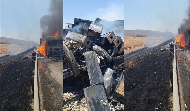 Kahramanmaraş’ta Tır Yangını: Alevler Anızlık Alana Sıçradı!