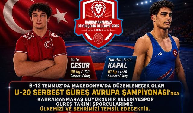 Kahramanmaraşlı Milli Güreşçiler Avrupa Yolunda! Hedef Altın Madalya
