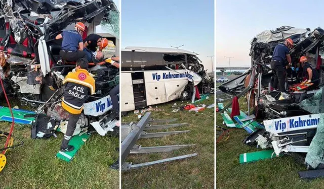 Kahramanmaraş Firmasına Ait Yolcu Otobüsü Kaza Yaptı! 13 Yaralı, 4'ünün Durumu Ağır