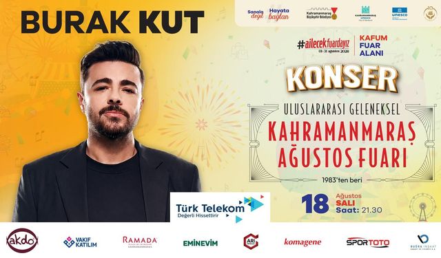 Kahramanmaraş’ta 90’lar Rüzgârı Esecek: Burak Kut Ağustos Fuarı’nda Sahne Alıyor