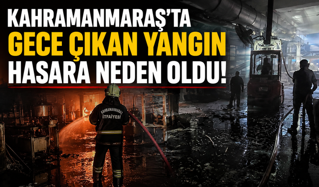 Kahramanmaraş'ta Fabrika Alevlere Teslim Oldu! Gece Yarısı Panik