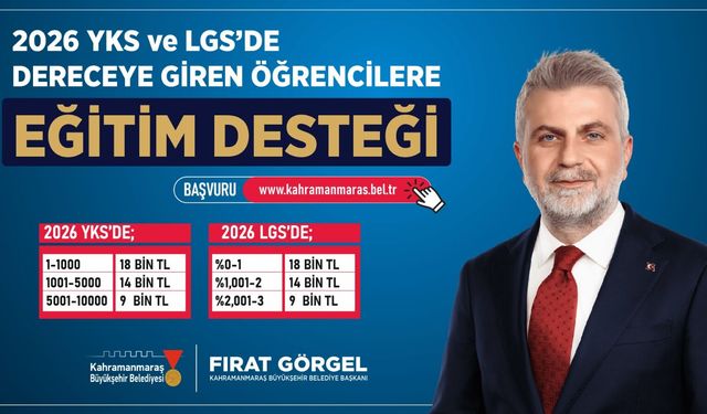 Kahramanmaraş’ta LGS ve YKS Başarısına Para Ödülü: Öğrencilere 18 Bin TL’ye Kadar Destek