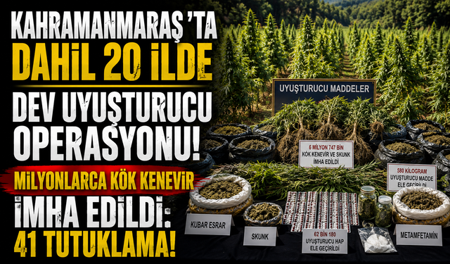 Kahramanmaraş Dahil 20 İlde Düğmeye Basıldı: 60 Şüpheli Yakalandı