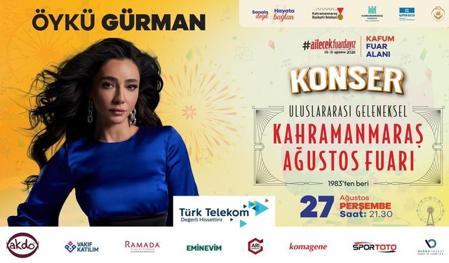 Kahramanmaraş’ta Müzik Ziyafeti: Öykü Gürman Sahne Alıyor