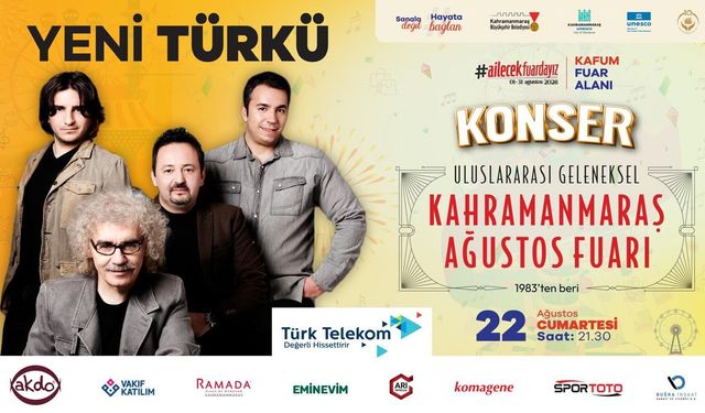 Kahramanmaraş’ta Cumartesi Akşamı Yeni Türkü Sahne Alacak