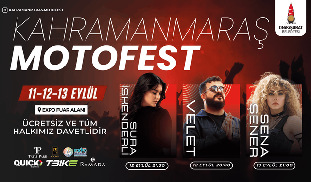 Motosiklet, Müzik ve Eğlence Bir Arada: Kahramanmaraş MOTOFEST Başlıyor