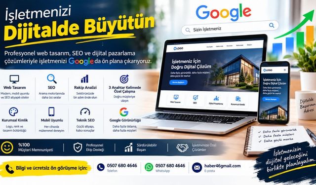 İşletmenizi Google'da Öne Çıkaracak Profesyonel Web Sitesi ve SEO Çözümleri