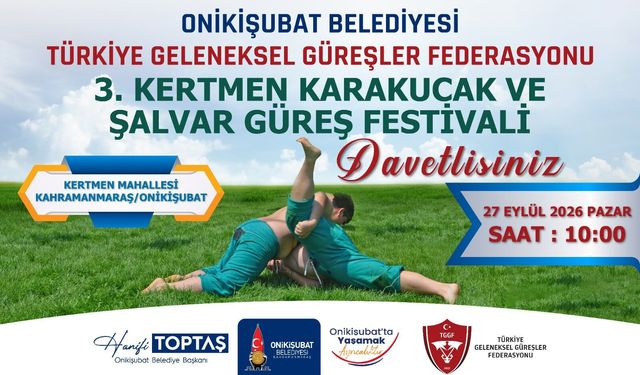 Kahramanmaraş’ta 27 Eylül’de Güreş Festivali Düzenlenecek