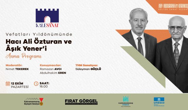 12 Ekim’de Kahramanmaraş Kalesi’nde Kültür Sanat Buluşması