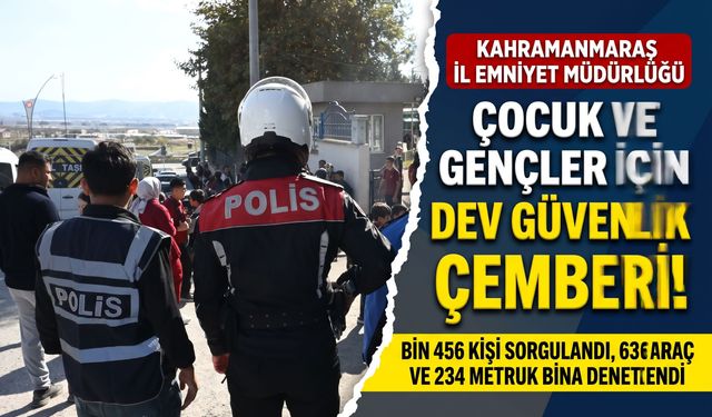 Kahramanmaraş’ta Çocuk ve Gençler İçin Dev Güvenlik Çemberi!