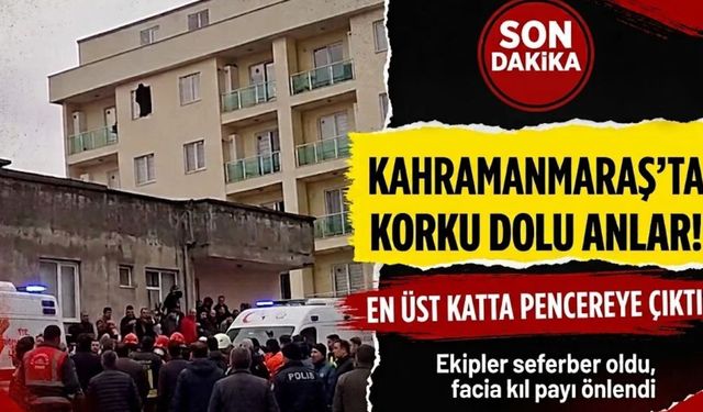 Kahramanmaraş’ta Yürekleri Ağza Getiren Olay: Penceredeki Kadın ve Çocuklar Kurtarıldı!