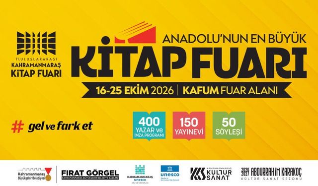Kahramanmaraş Kitap Fuarı 16 Ekim’de Başlıyor: 400 Yazar Katılacak