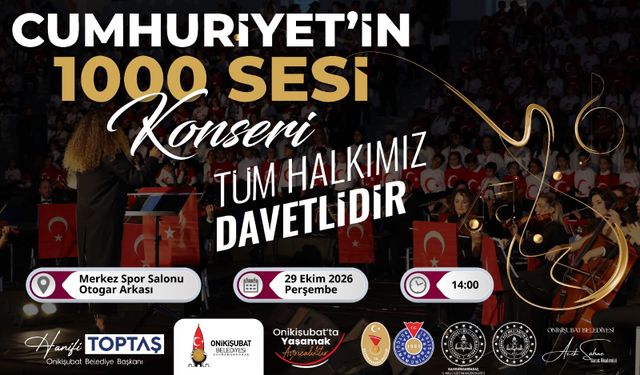 Kahramanmaraş’ta Rekor Cumhuriyet Konseri: 1300 Öğrenci Aynı Sahnede Buluşuyor!