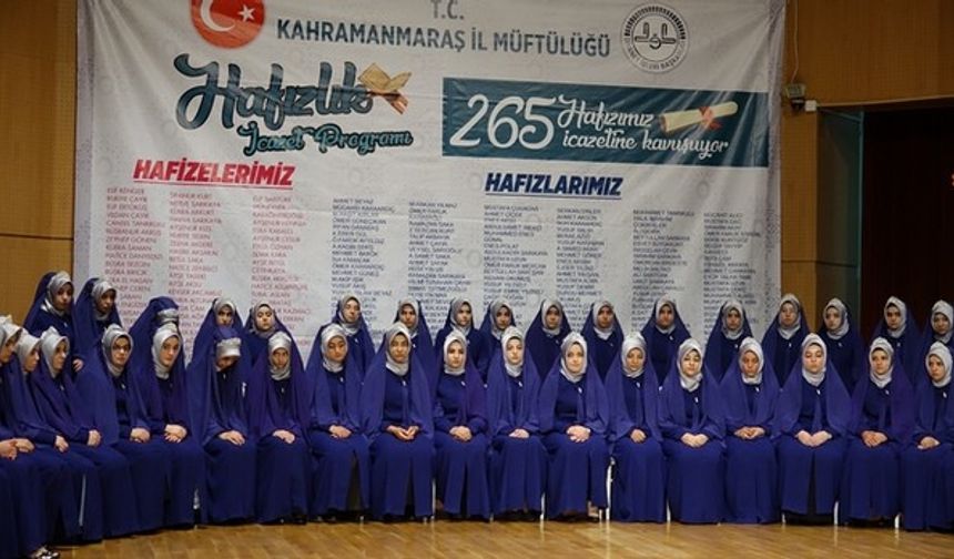 Kahramanmaraş'ta 75 Hafize taç giydi