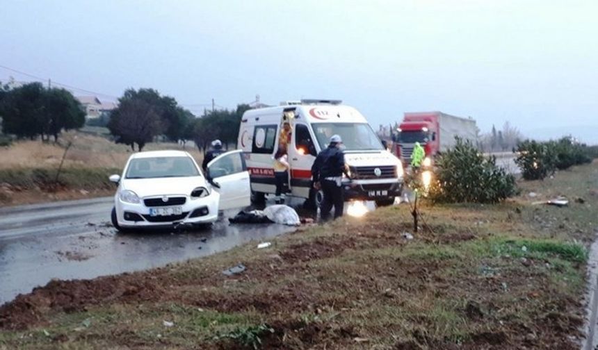 Kahramanmaraş'ta trafik kazası 1 Ölü 2 Yaralı