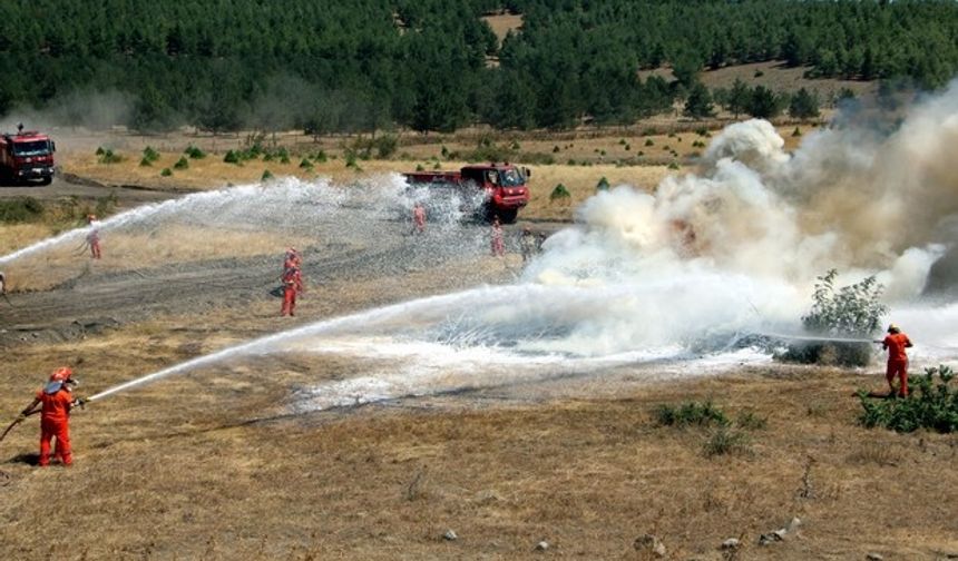 Kahramanmaraş'ta film sahnelerini aratmayacak yangın tatbikatı