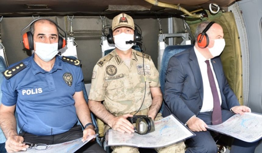 Kahramanmaraş Valisi Coşkun, Kale Tepe Jandarma Üs Bölgesi'nde inceleme yaptı