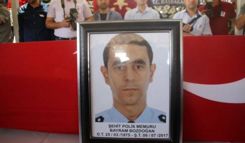 Şehit polis Bayram Bozdoğan son yolculuğuna uğurlandı