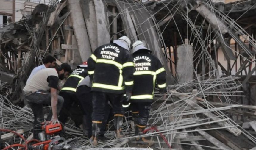 Gaziantep’te inşaatta göçük: 2 yaralı