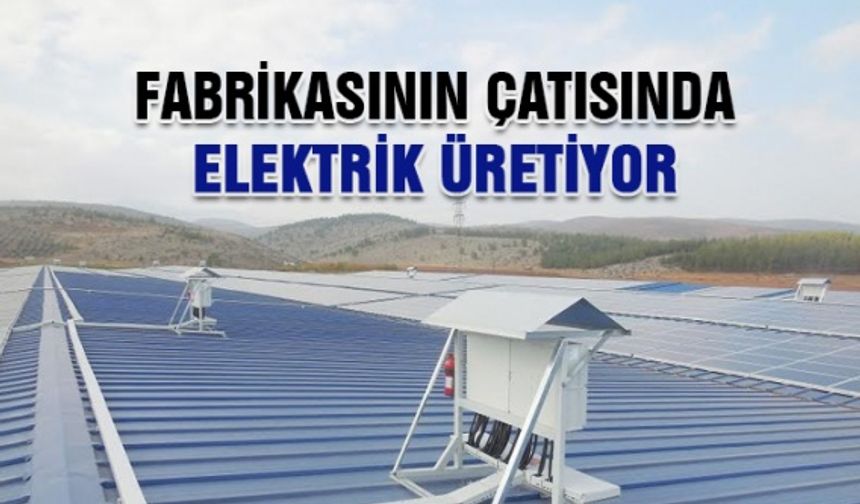 Kahramanmaraşlı işadamı fabrikasının çatısında elektrik üretiyor