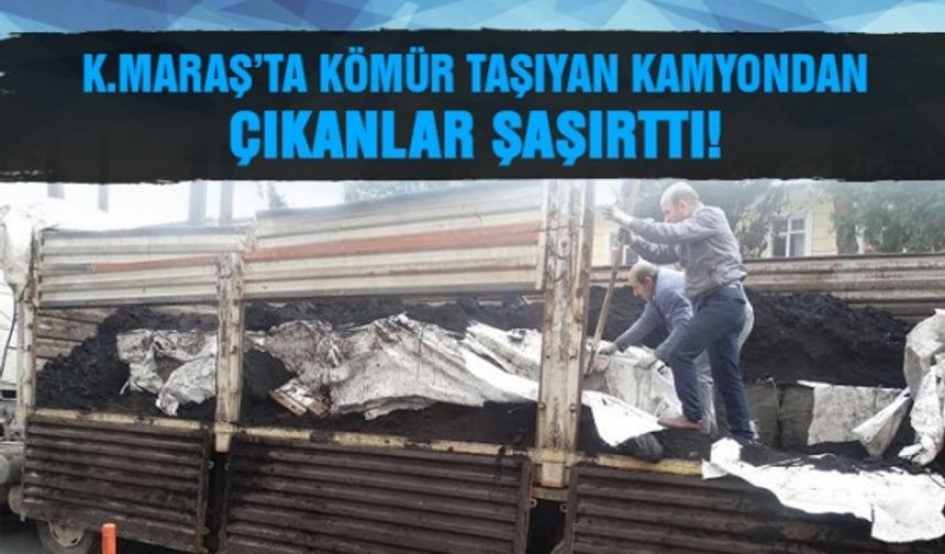 Kahramanmaraş’ta kömür taşıyan kamyondan kaçak sigara çıktı