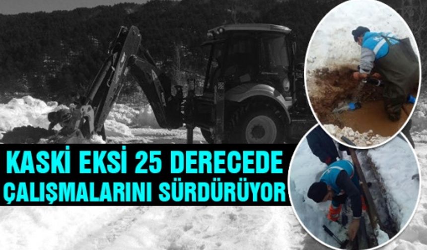 KASKİ zorlu kış şartlarına rağmen aralıksız çalışıyor