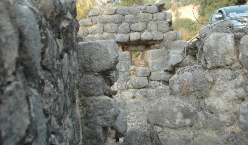 Keçileri otlatırken tarihi hamam ve kilise kalıntıları buldu