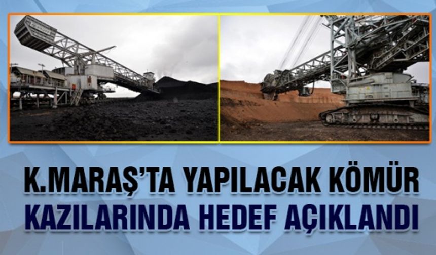 Kahramanmaraş’ta yapılacak kömür kazılarında hedef açıklandı