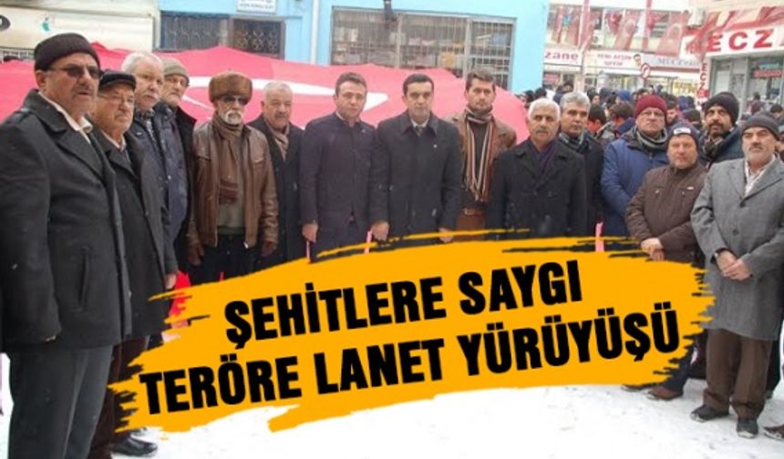 Kahramanmaraş’ta ‘Şehitlere Saygı, Teröre Lanet Yürüyüşü’ yapıldı