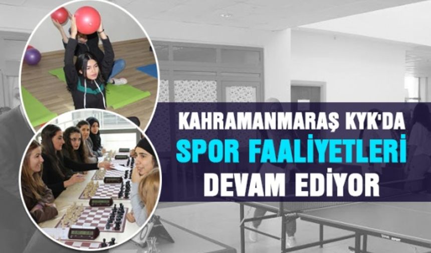 Kahramanmaraş KYK'da satranç ve masa tenisi turnuvası düzenlendi