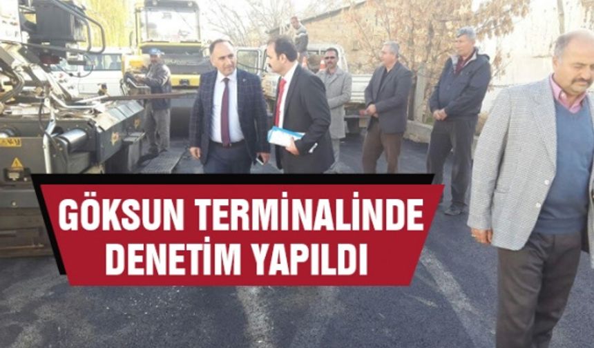 Göksun Terminalinde denetim yapıldı