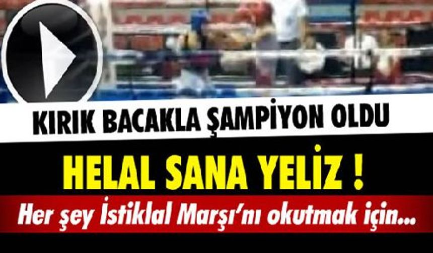 Kırık bacakla şampiyon oldu - Yeliz Koblay