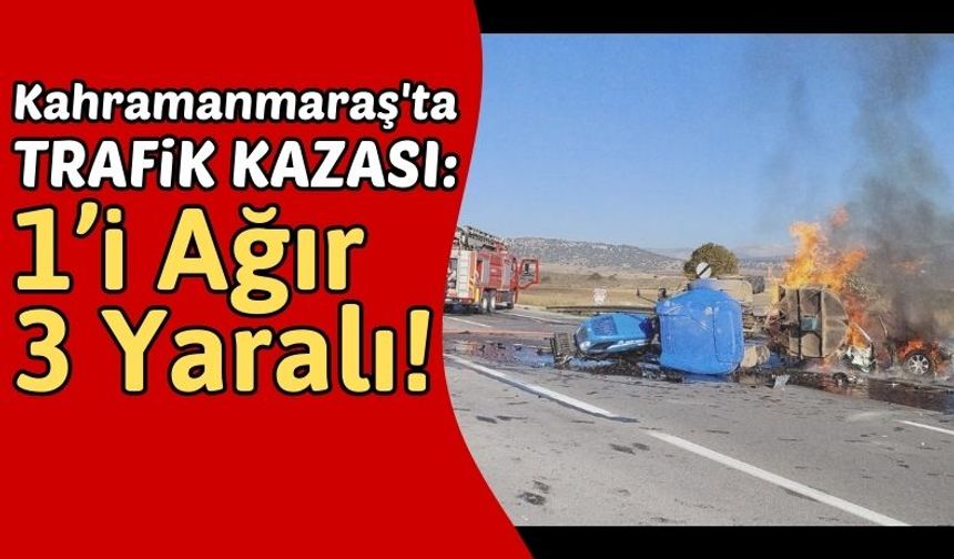 Kahramanmaraş'ta Traktör İle Çarpışan Otomobil Alev Aldı: 3 Yaralı!